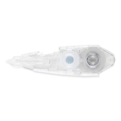 MONO Air Pen-Style Correction Tape, Refillable, 0.19" x 19.67 ft, White Tape, Clear Dispenser