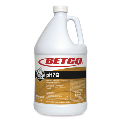 pH7Q Neutral Disinfectant, Lemon Scent, 1 gal Bottle, 4/Carton