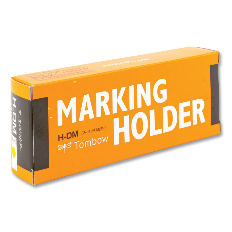 Wax-Based Marking Pencil, Twist-Advance, 4.4 mm, Yellow Marks, Navy Blue Barrel, 10/Box