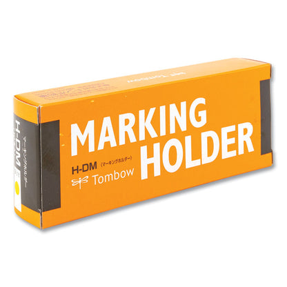 Wax-Based Marking Pencil, Twist-Advance, 4.4 mm, Yellow Marks, Navy Blue Barrel, 10/Box