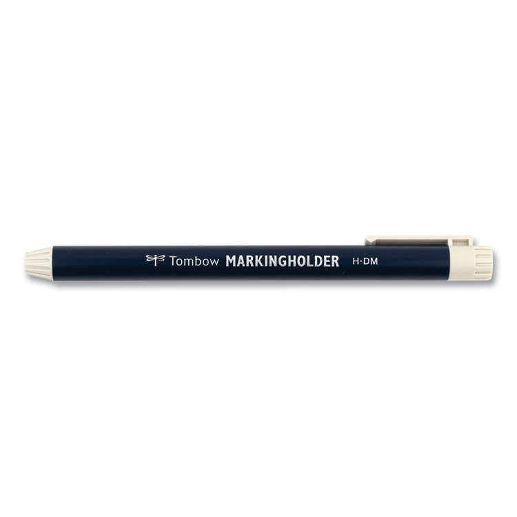 Wax-Based Marking Pencil, Twist-Advance, 4.4 mm, White Marks, Navy Blue Barrel, 10/Box