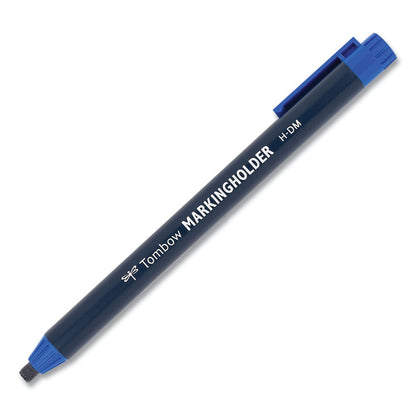 Wax-Based Marking Pencil, Twist-Advance, 4.4 mm, Blue Marks, Navy Blue Barrel, 10/Box