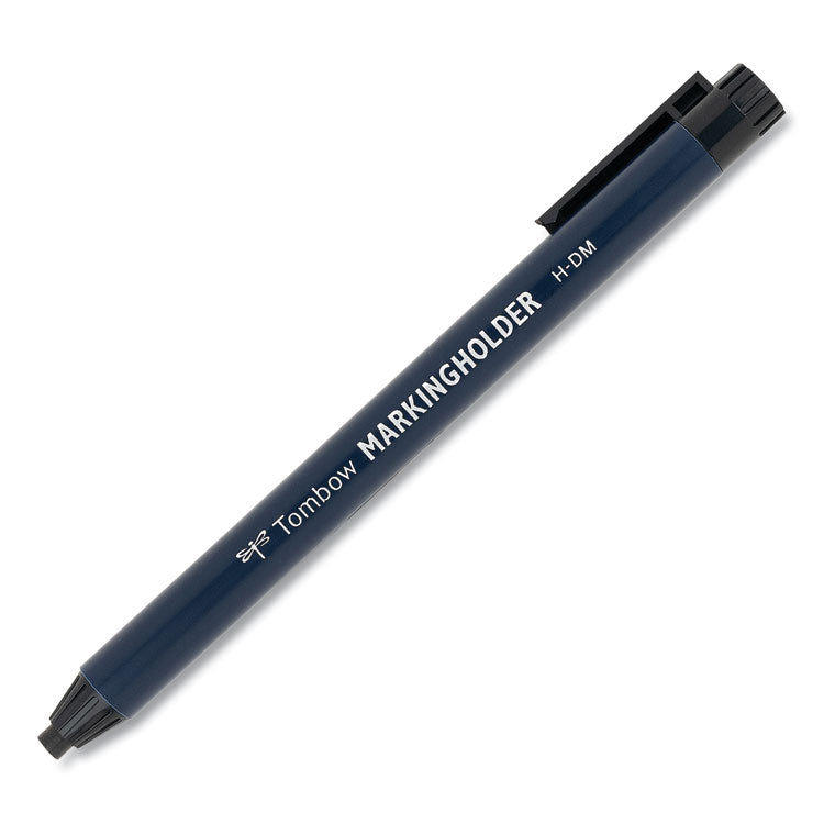 Wax-Based Marking Pencil, Twist-Advance, 4.4 mm, Black Marks, Navy Blue Barrel, 10/Box