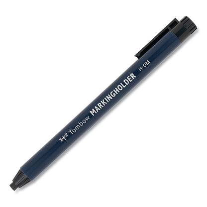 Wax-Based Marking Pencil, Twist-Advance, 4.4 mm, Black Marks, Navy Blue Barrel, 10/Box