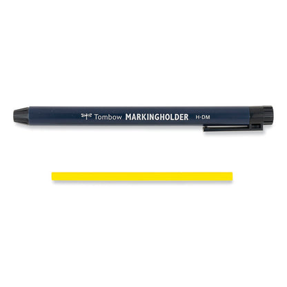 Mechanical Wax-Based Marking Pencil Refills, 4.4 mm, Yellow, 10/Box