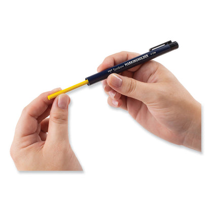 Mechanical Wax-Based Marking Pencil Refills, 4.4 mm, Yellow, 10/Box