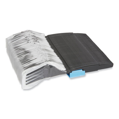 SmartStock Wrapped Heavyweight Cutlery Refill, Fork, Plastic, Black, 960/Carton