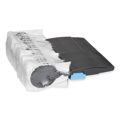SmartStock Wrapped Heavyweight Cutlery Refill, Soup Spoon, Plastic, Black, 960/Carton