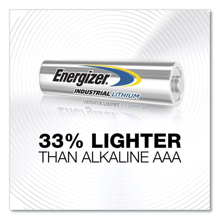 Industrial Lithium AAA Battery, 1.5 V, 4/Pack, 6 Packs/Box