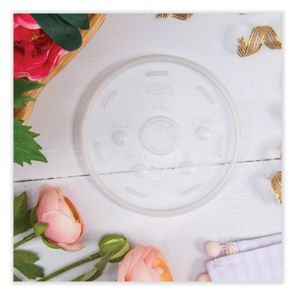 Lids for Foam Cups and Containers, Fits 32 oz/44 oz/60 oz Hot Cups, Plastic, Translucent, 1,000/Carton