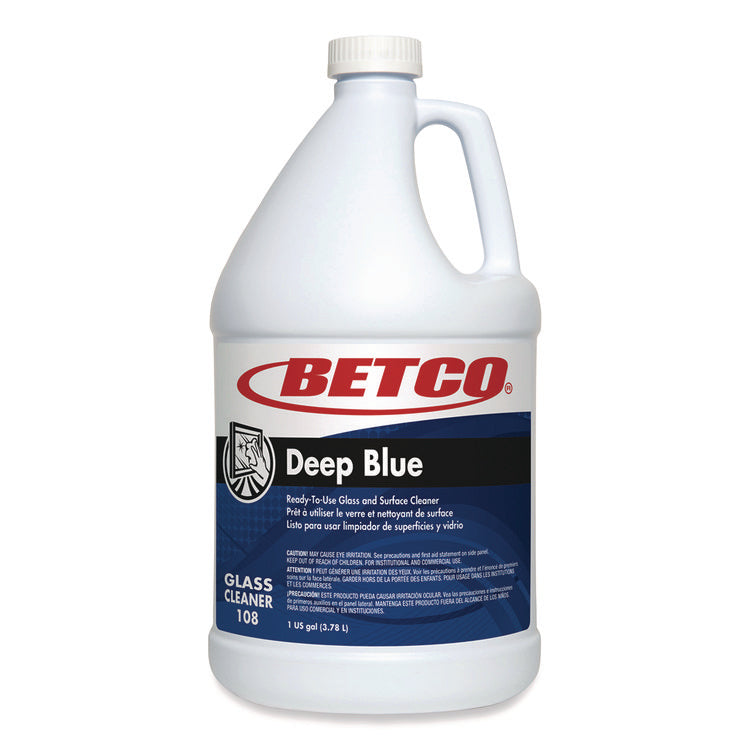 Deep Blue Glass and Surface Cleaner, 1 gal Bottle, 4/Carton