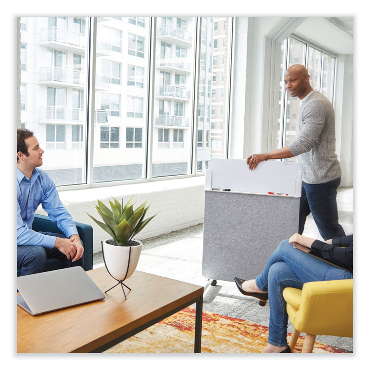Agile Glass Dry-Erase Easel, 25.5" x 60.5", White Surface