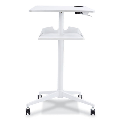VUM Mobile Workstation, 30.75" x 22.28" x 36.12" to 48.25", White