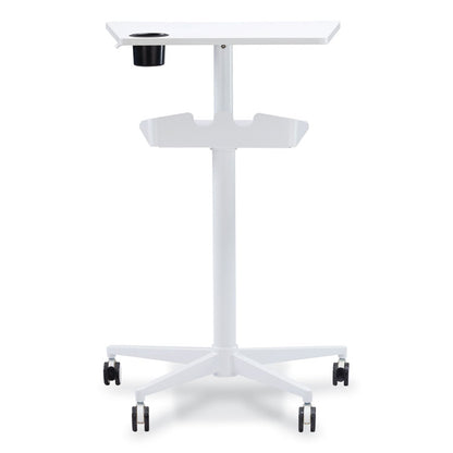 VUM Mobile Workstation, 30.75" x 22.28" x 36.12" to 48.25", White