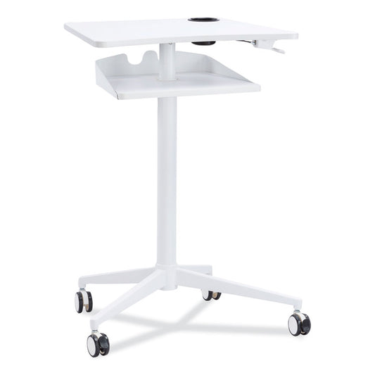VUM Mobile Workstation, 30.75" x 22.28" x 36.12" to 48.25", White