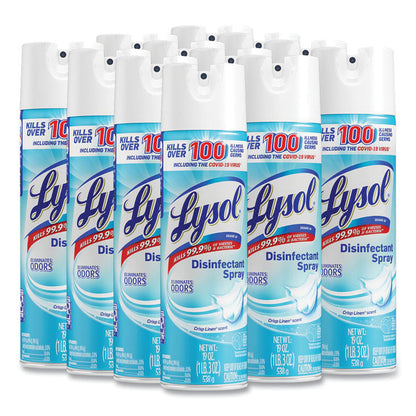 Disinfectant Spray, Crisp Linen Scent, 19 oz Aerosol Spray