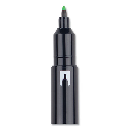 Highlighters, Yellow Green Ink, Bullet/Chisel Tip, Yellow Green Barrel, 10/Box