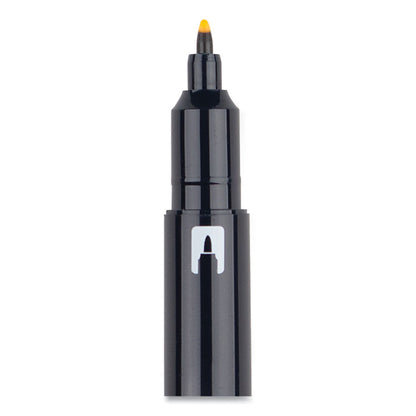 Highlighters, Golden Yellow Ink, Bullet/Chisel Tip, Golden Yellow Barrel, 10/Box