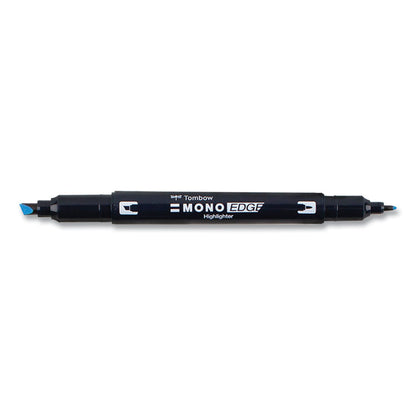 Highlighters, Skyblue Ink, Bullet/Chisel Tip, Skyblue Barrel, 10/Box