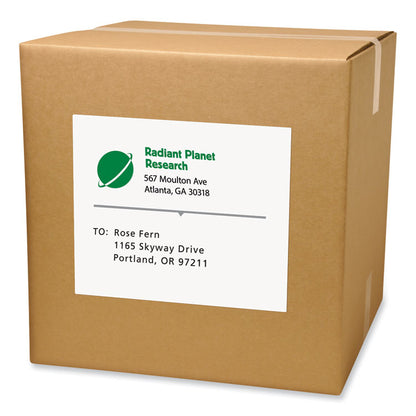 Full-Sheet Vibrant Inkjet Color-Print Labels, 8.5 x 11, Matte White, 20/Pack