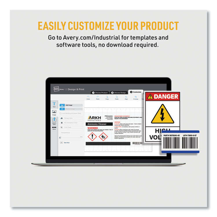 PermaTrack Destructible Asset Tag Labels, Laser Printers, 0.5 x 1, White, 84/Sheet, 8 Sheets/Pack