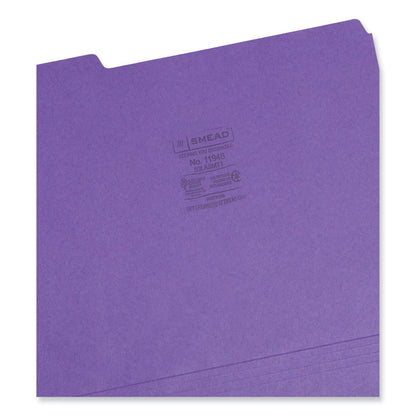 Colored File Folders, 1/3-Cut Tabs: Assorted, Letter Size, 0.75" Expansion, Assorted: Gray/Maroon/Navy/Purple/Teal, 100/Box