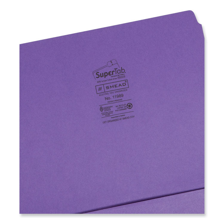 SuperTab Organizer Folder, 1/3-Cut Tabs: Assorted, Letter Size, 0.75" Expansion, Assorted Colors, 3/Pack