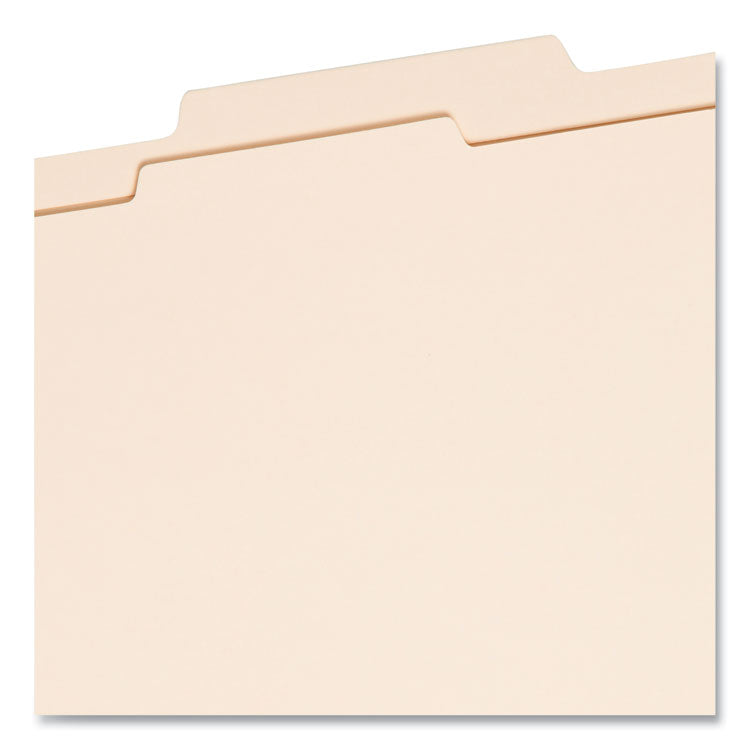 Four-Section Top Tab Classification Folders, 2/5-Cut Tab, Expands 2", 1 Divider, 4 Fasteners, Letter Size, Manila, 10/Box