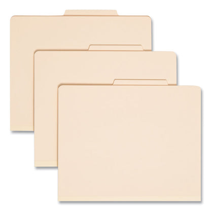 Four-Section Top Tab Classification Folders, 2/5-Cut Tab, Expands 2", 1 Divider, 4 Fasteners, Letter Size, Manila, 10/Box