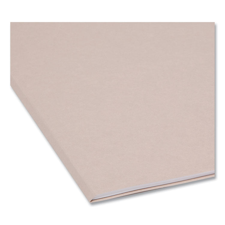 Reinforced Top Tab Colored File Folders, 1/3-Cut Tabs: Assorted, Legal Size, 0.75" Expansion, Gray, 100/Box