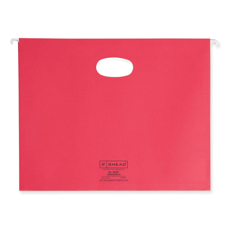Hanging Pockets with Full-Height Gusset, 1-Section, 3.5" Capacity, Letter Size, Assorted Colors, 4/Pack