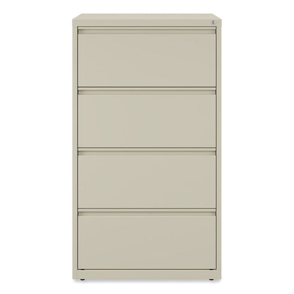 Lateral File, 4 Legal/Letter-Size File Drawers, Putty, 30" x 18.63" x 52.5"