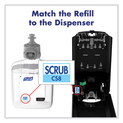 Waterless Surgical Scrub Gel Hand Sanitizer, 1,200 mL Refill Bottle, Fragrance-Free, For CS-8 Dispenser, 2/Carton