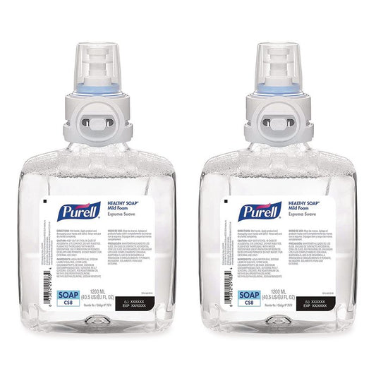 Professional HEALTHY SOAP Mild Foam Refill, For CS8 Dispensers, Fragrance-Free, 1,200 mL, 2/Carton