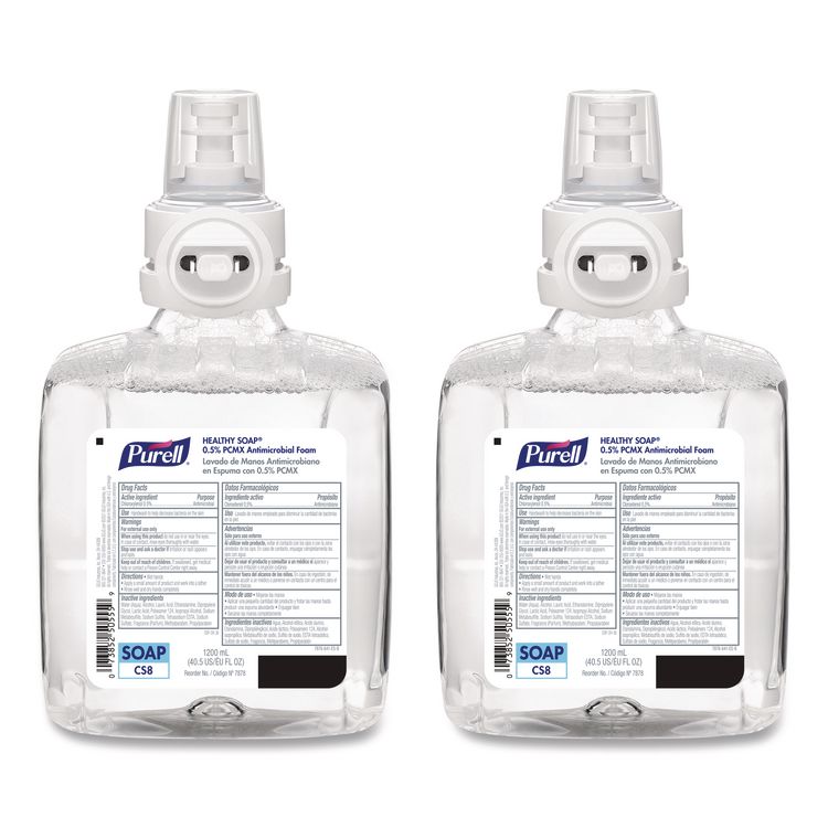 Healthcare HEALTHY SOAP 0.5% PCMX Antimicrobial Foam Refill, For CS8 Dispensers, Light Floral Scent, 1,200 mL, 2/Carton