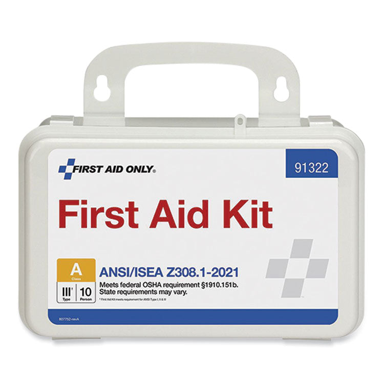 ANSI 2021 First Aid Kit for 10 People, 76 Pieces, Plastic Case