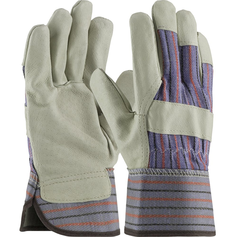 PIP Pigskin Leather Palm Glove Rubber Cuff XL, 12 Pairs/Pack