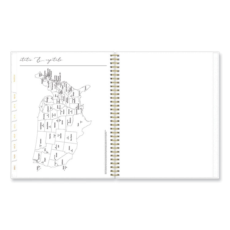 Life Note-It Leah Weekly/Monthly Notes Planner, Floral Artwork, 11 x 8.5, Gray/Pink/White Cover, 12-Month (Jan to Dec): 2026