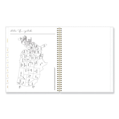 Life Note-It Leah Weekly/Monthly Notes Planner, Floral Artwork, 11 x 8.5, Gray/Pink/White Cover, 12-Month (Jan to Dec): 2026