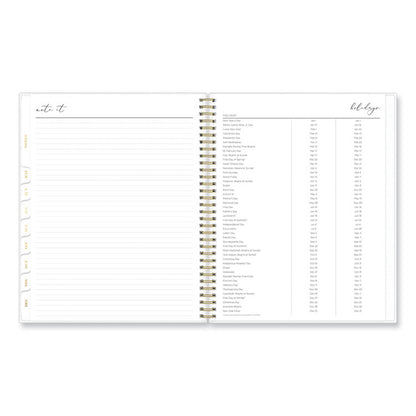 Life Note-It Leah Weekly/Monthly Notes Planner, Floral Artwork, 11 x 8.5, Gray/Pink/White Cover, 12-Month (Jan to Dec): 2026