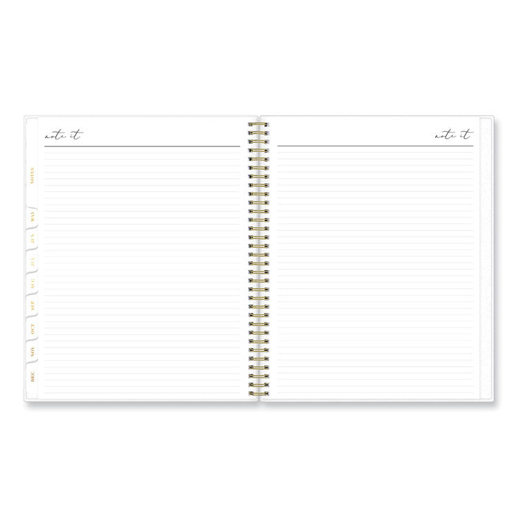Life Note-It Leah Weekly/Monthly Notes Planner, Floral Artwork, 11 x 8.5, Gray/Pink/White Cover, 12-Month (Jan to Dec): 2026