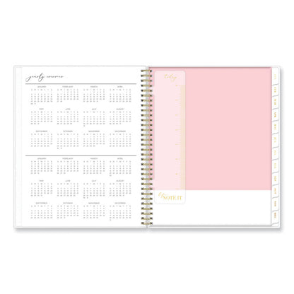 Life Note-It Leah Weekly/Monthly Notes Planner, Floral Artwork, 11 x 8.5, Gray/Pink/White Cover, 12-Month (Jan to Dec): 2026