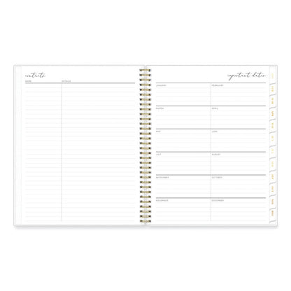 Life Note-It Leah Weekly/Monthly Notes Planner, Floral Artwork, 11 x 8.5, Gray/Pink/White Cover, 12-Month (Jan to Dec): 2026