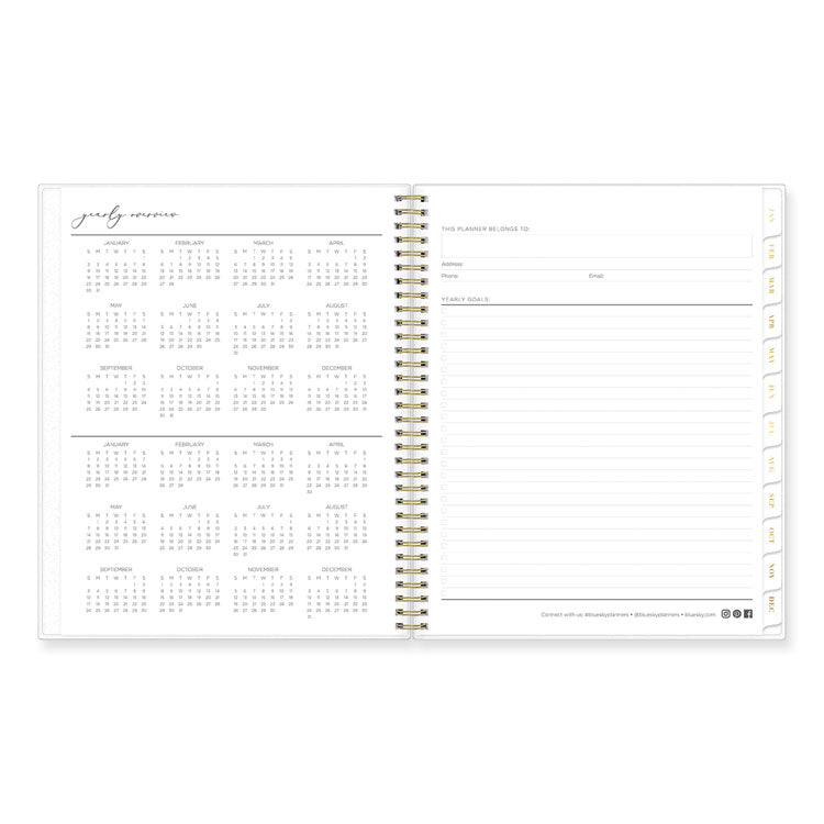 Life Note-It Leah Weekly/Monthly Notes Planner, Floral Artwork, 11 x 8.5, Gray/Pink/White Cover, 12-Month (Jan to Dec): 2026