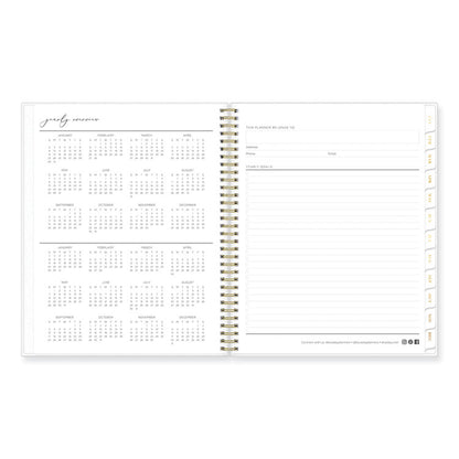 Life Note-It Leah Weekly/Monthly Notes Planner, Floral Artwork, 11 x 8.5, Gray/Pink/White Cover, 12-Month (Jan to Dec): 2026