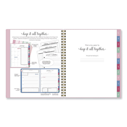 Harmony Weekly/Monthly Poly Planner, 8.81 x 7.88, Pink Cover, 13-Month: Jan 2026 to Jan 2027