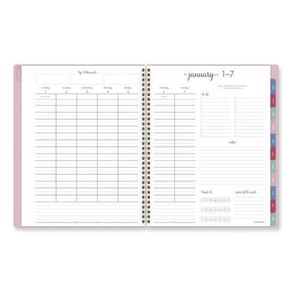 Harmony Weekly/Monthly Poly Planner, 11 x 9.38, Pink Cover, 13-Month: Jan 2026 to Jan 2027