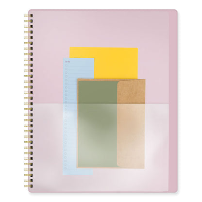 Harmony Weekly/Monthly Poly Planner, 11 x 9.38, Pink Cover, 13-Month: Jan 2026 to Jan 2027