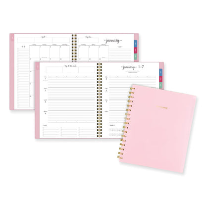 Harmony Weekly/Monthly Poly Planner, 8.81 x 7.88, Pink Cover, 13-Month: Jan 2026 to Jan 2027