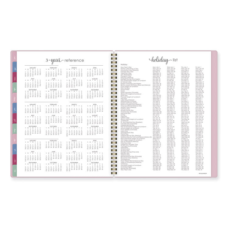 Harmony Weekly/Monthly Poly Planner, 11 x 9.38, Pink Cover, 13-Month: Jan 2026 to Jan 2027
